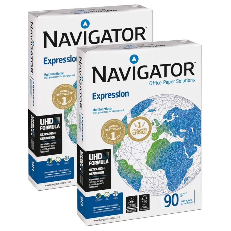 Carta A4 90 gr Navigator Expression - 2 risme