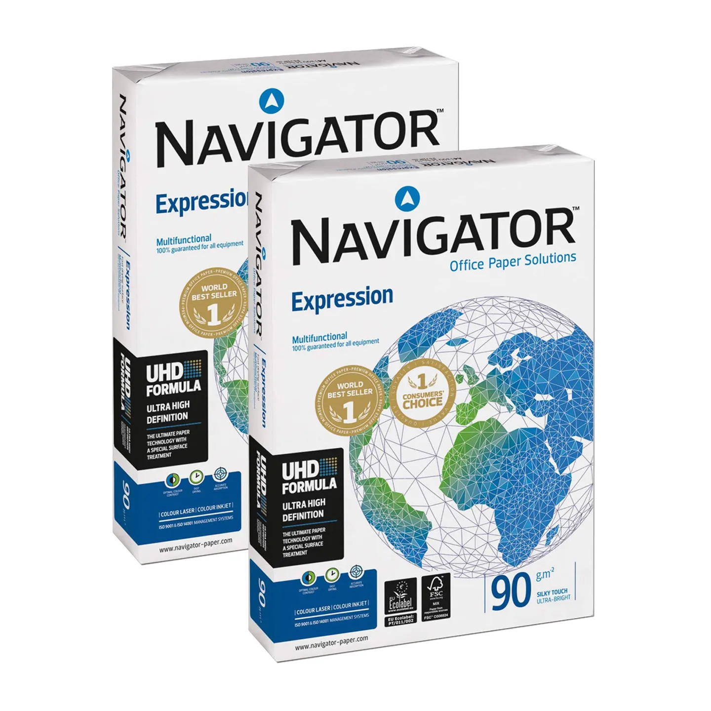 Carta A4 90 gr Navigator Expression - 2 risme