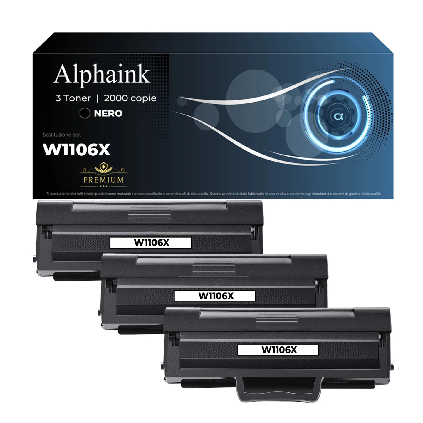 Toner compatibile per HP  W1106XT03 | Alphaink - Qualità e Risparmio