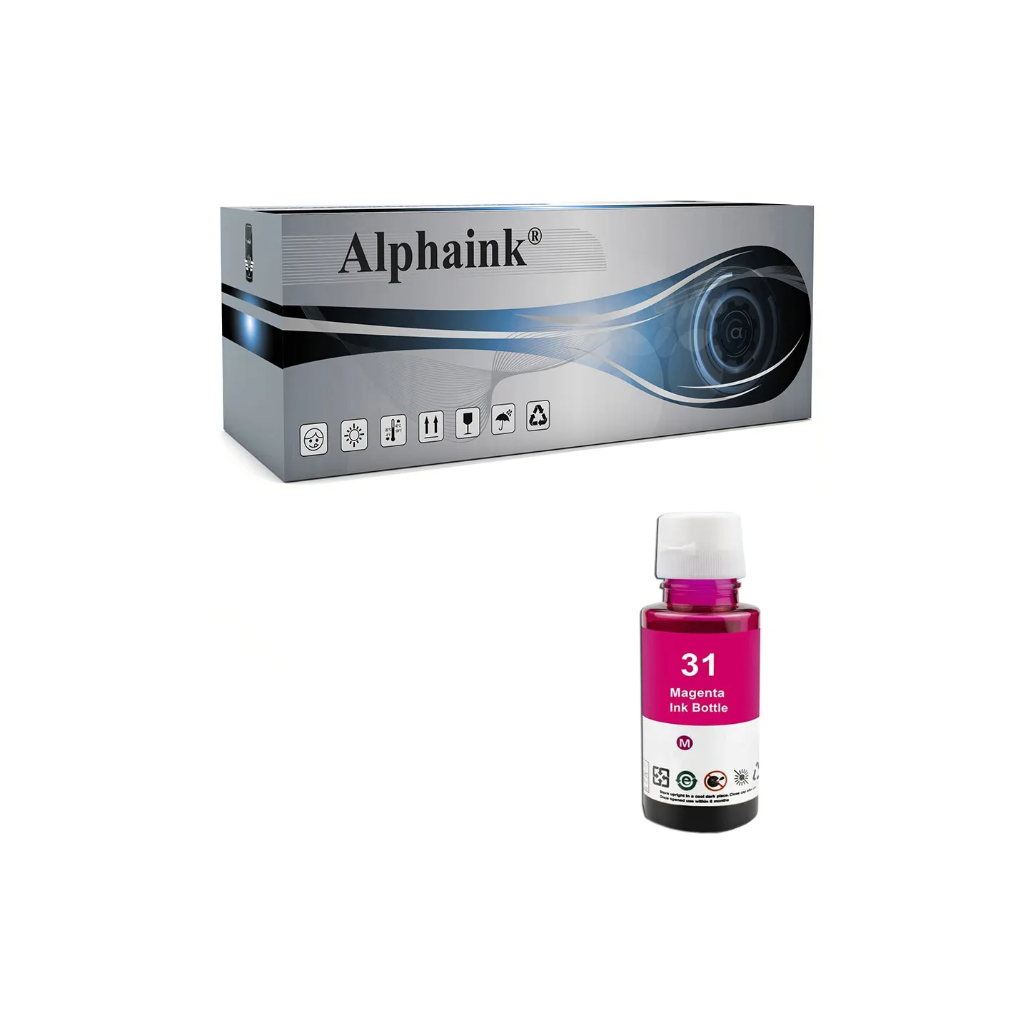 Flacone Cartuccia HP 31 Smart Tank 1VU27AE Magenta Compatibile