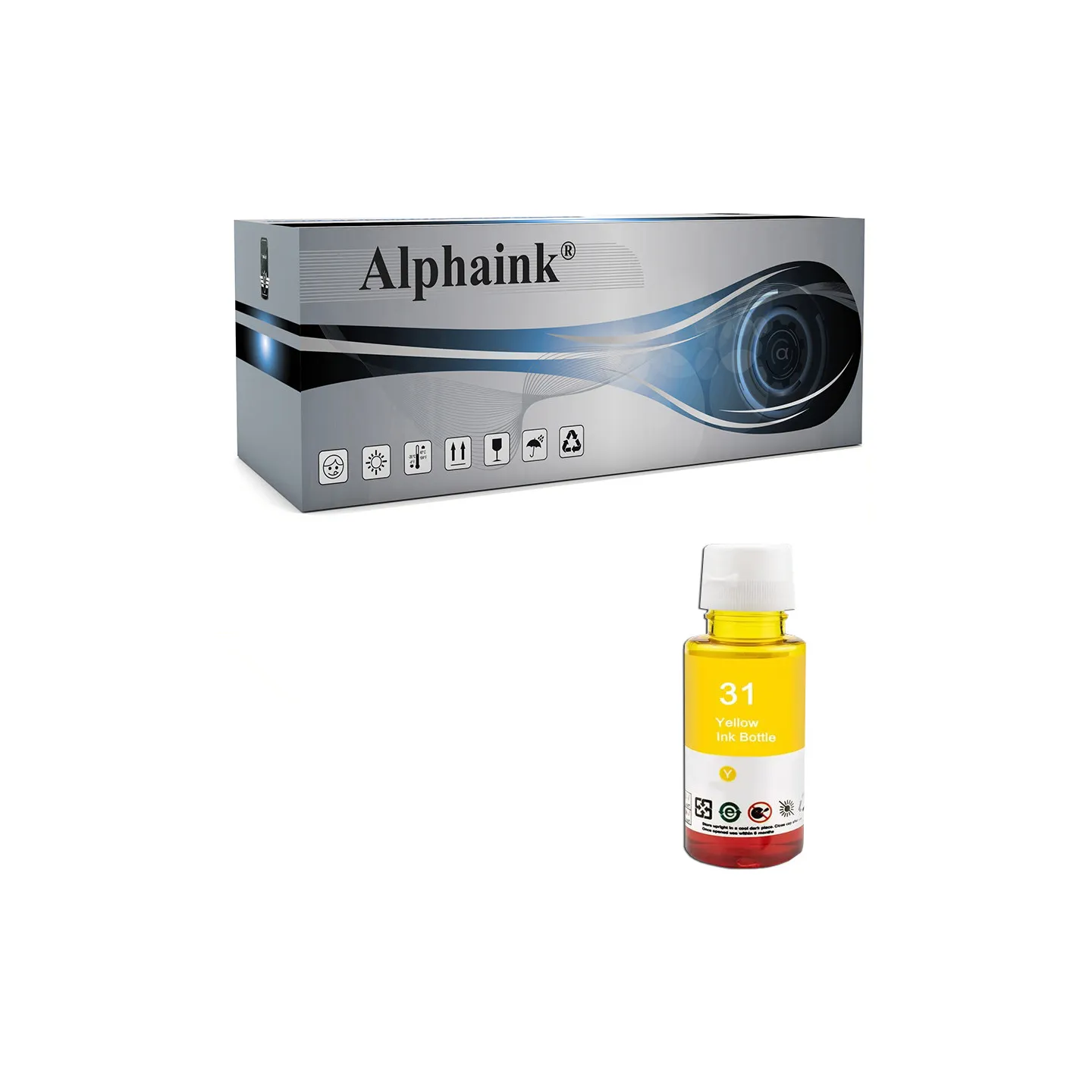 Flacone Cartuccia HP 31 Smart Tank 1VU28AE Giallo Compatibile