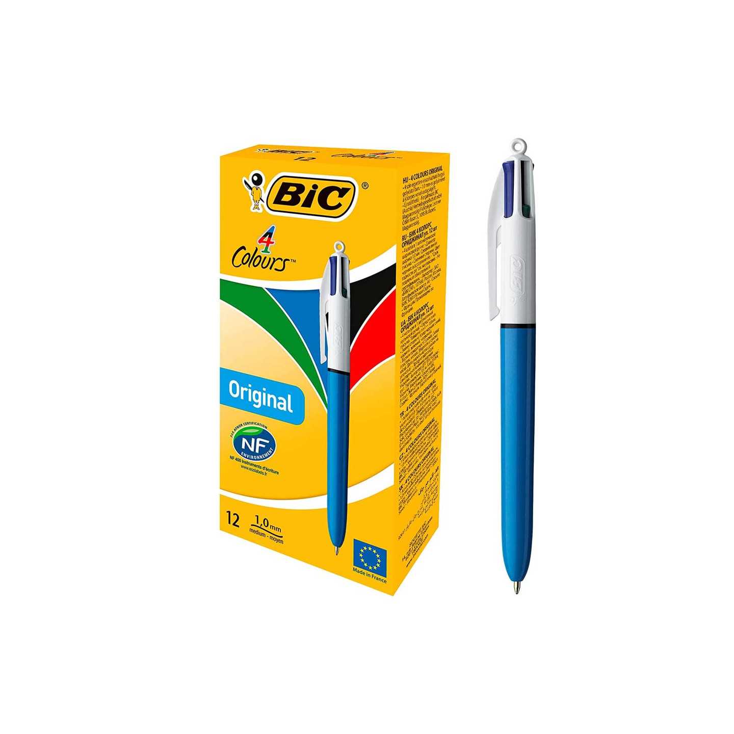 BiC 4 Colours Fun Penna A Sfera A Scatto, Punta Media, Fusto Verde, Inchiostro In Colori - 11