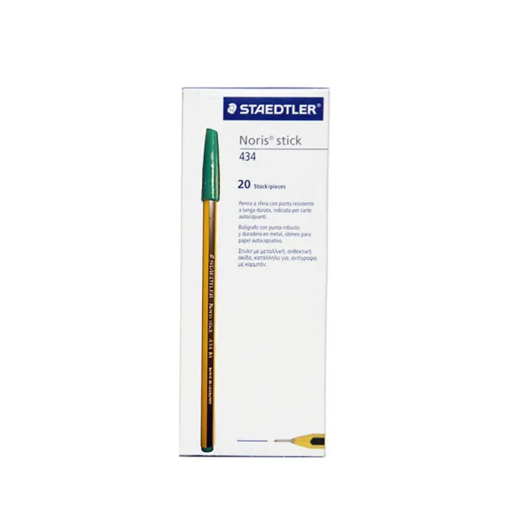 Staedtler-Noris-Stick-Verde-Penna-a-Sfera-1-mm-Confezione-da-20-penne