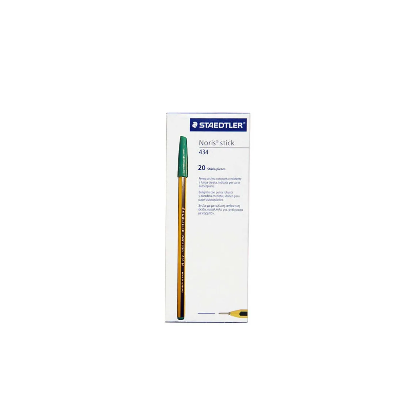 Staedtler-Noris-Stick-Verde-Penna-a-Sfera-1-mm-Confezione-da-20-penne