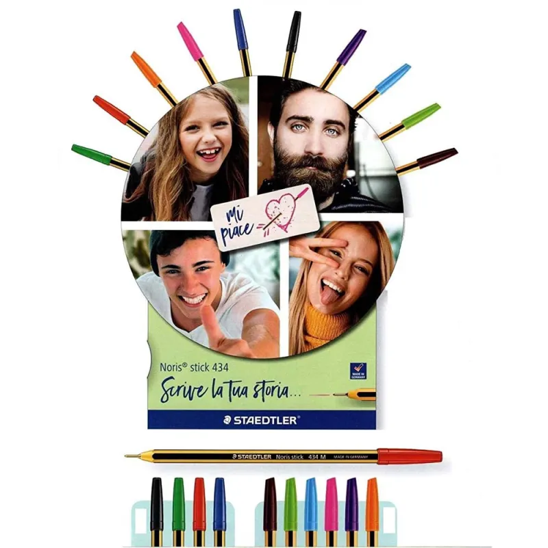 Staedtler-Noris-Stick-Verde-Penna-a-Sfera-1-mm-Confezione-da-20-penne