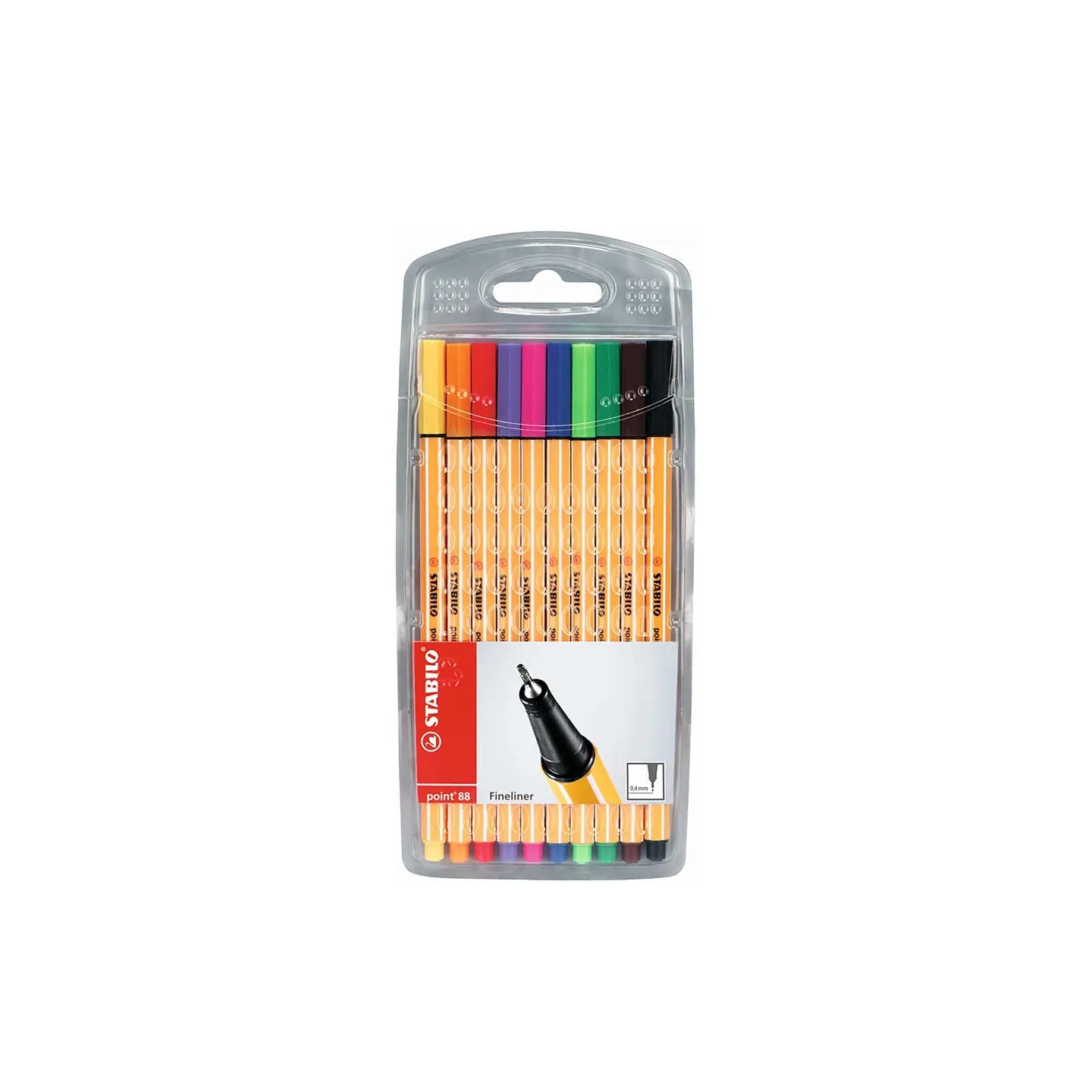 Stabilo-Fineliner-point-88-Astuccio-con-10-penne-tratto-da-04-mm-Colori-Assortiti