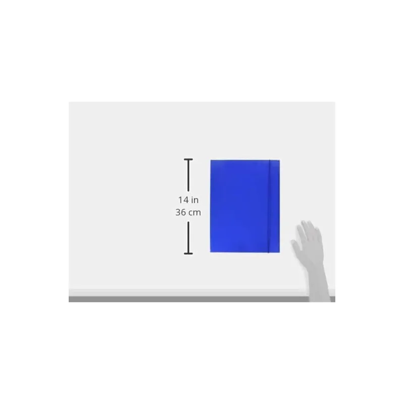 Esselte-Cartella-a-3-Lembi-Realizzata-in-Cartoncino-da-550-gr-con-Elastico-Colore-Blu-confezione-da-5