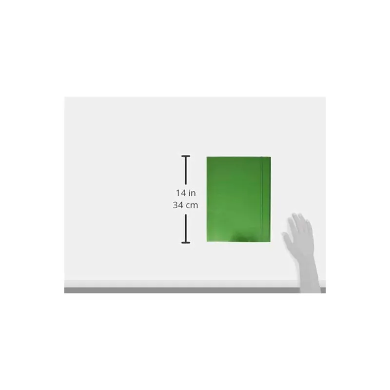 Esselte-Cartella-a-3-Lembi-Realizzata-in-Cartoncino-da-550-gr-con-Elastico-Colore-Verde-confezione-da-5