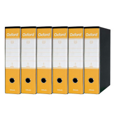 Esselte-Oxford-Registratore-Archivio-Dorso-8-cm-Colore-Giallo-Confezione-da-6