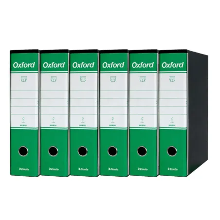 Esselte-Oxford-Registratore-Archivio-Dorso-8-cm-Colore-Verde-confezione-da-6