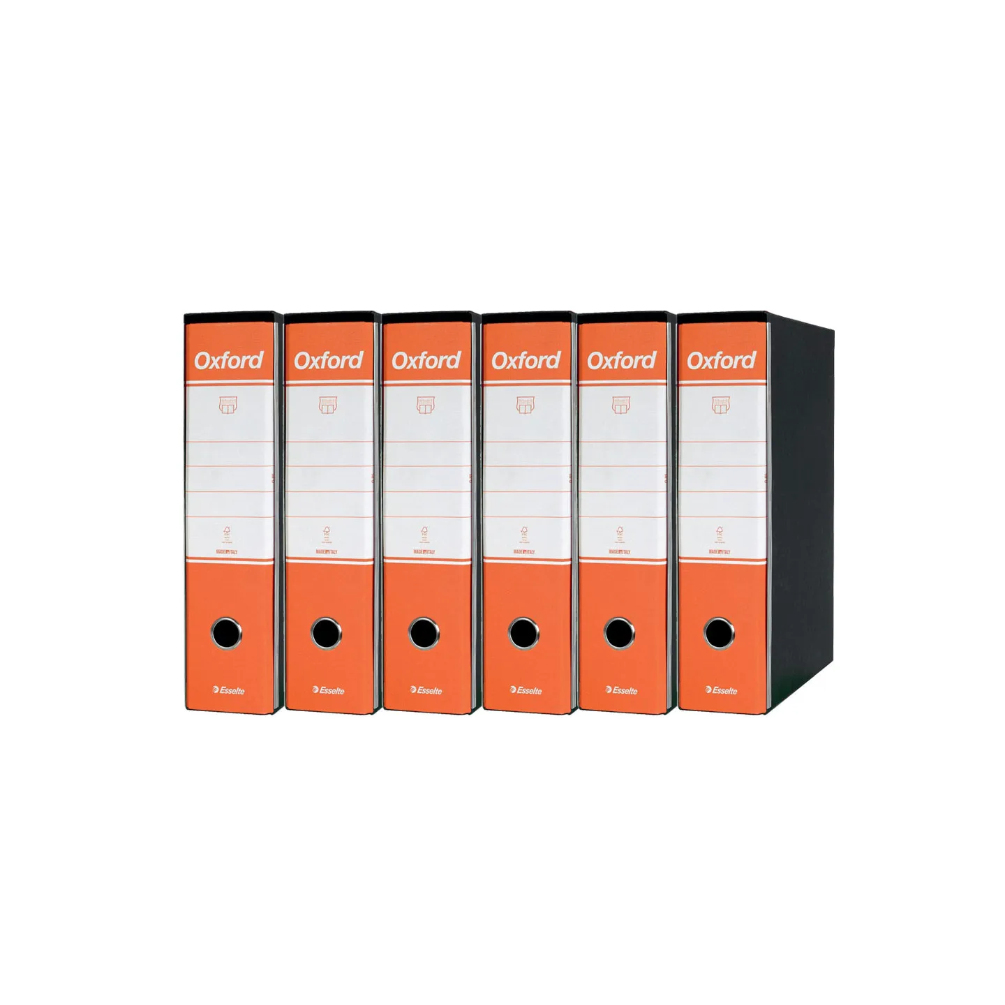 Esselte-Oxford-Registratore-Archivio-Dorso-8-cm-Colore-Arancione-confezione-da-6