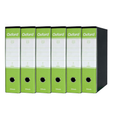 Esselte-Oxford-Registratore-Archivio-Dorso-8-cm-Colore-Lime-confezione-da-6