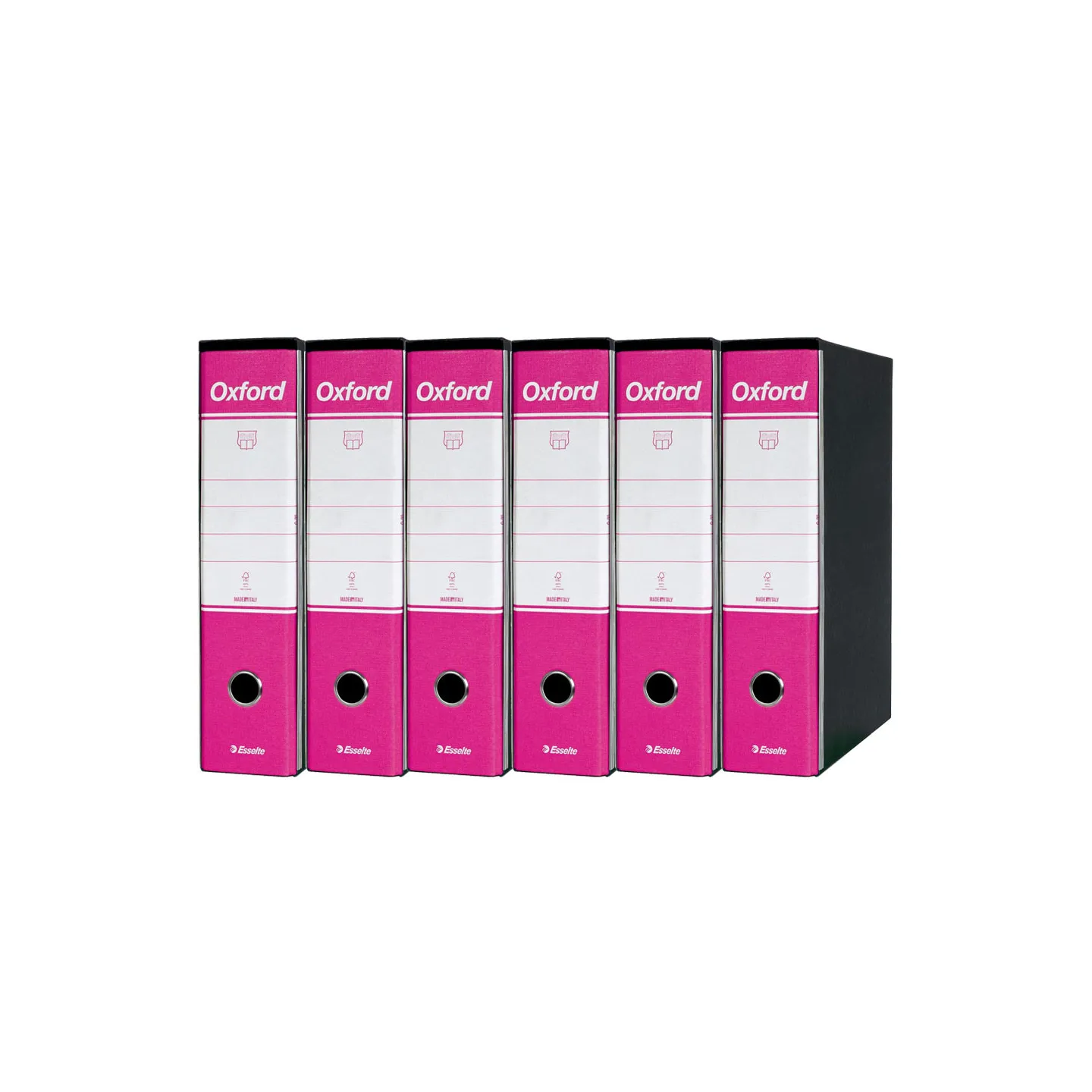 Esselte-Oxford-Registratore-Archivio-Dorso-8-cm-Colore-Fucsia-confezione-da-6