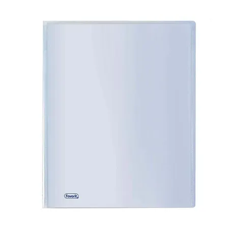 Portalistino-Favorit-Formato-A4-20-Buste-Trasparenti-Finitura-in-Buccia-d'Arancia-Colore-Trasparente