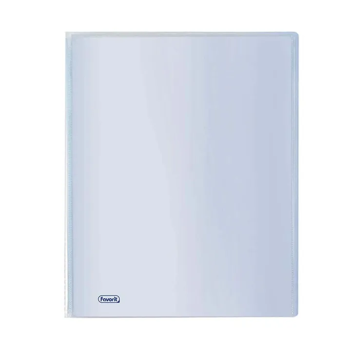 Portalistino-Favorit-Formato-A4-20-Buste-Trasparenti-Finitura-in-Buccia-d'Arancia-Colore-Trasparente