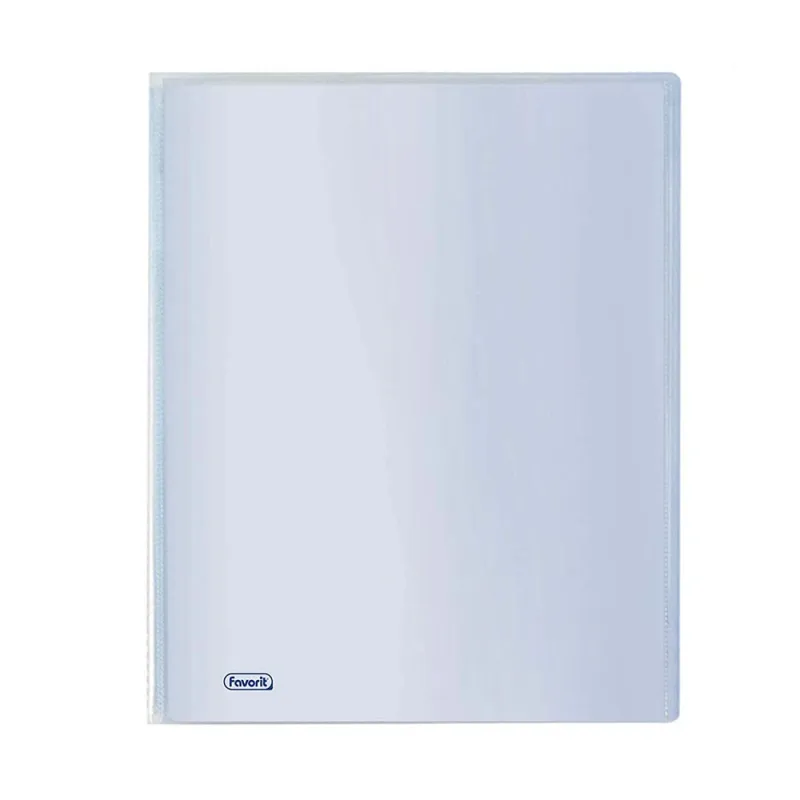 Portalistino-Favorit-Formato-A4-40-Buste-Trasparenti-Finitura-in-Buccia-d'Arancia-Colore-Trasparente