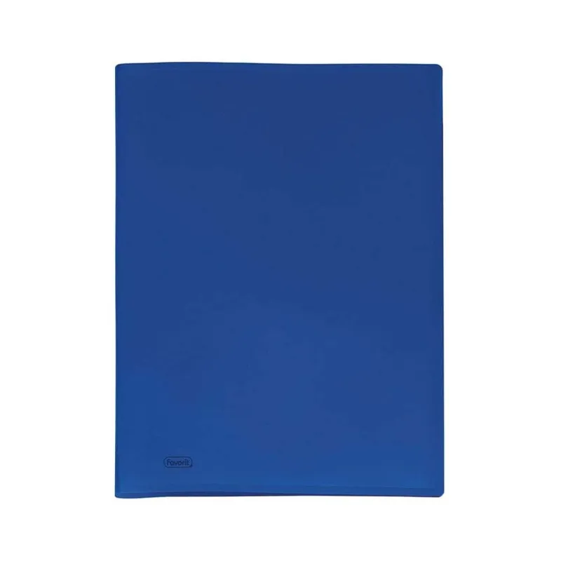Portalistino-Favorit-Formato-A4-40-Buste-Trasparenti-Finitura-in-Buccia-d'Arancia-Colore-Blu