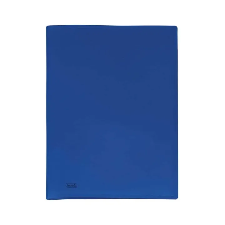 Portalistino-Favorit-Formato-A4-40-Buste-Trasparenti-Finitura-in-Buccia-d'Arancia-Colore-Blu