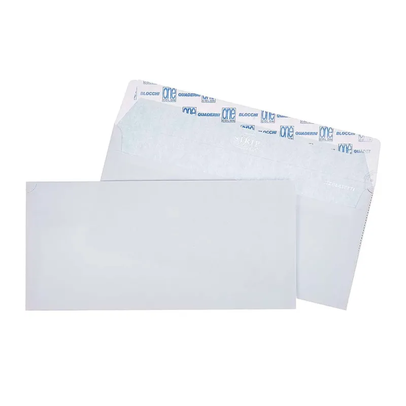 Buste-Bianche-Blasetti-11x23-cm-Senza-Finestra-Autoadesiva-Confezione-da-25