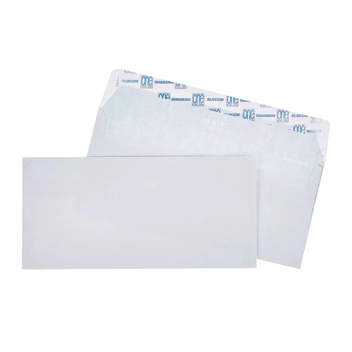 Buste-Bianche-Blasetti-11x23-cm-Senza-Finestra-Autoadesiva-Confezione-da-25