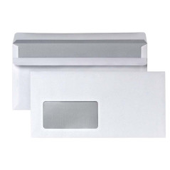 Buste-Bianche-Blasetti-11x23-cm-Con-Finestra-Autoadesiva-Confezione-da-25