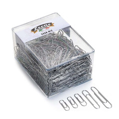 Fermagli-Assortiti-Zincati-Leone-500-gr-ca-Misure-N-1-2-3-4-5-6-Scatola-trasparente-Made-in-Italy