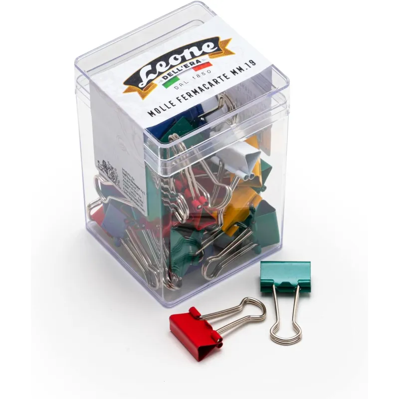 30 Molle Fermacarte Colorate Leone in Metallo misura 19mm