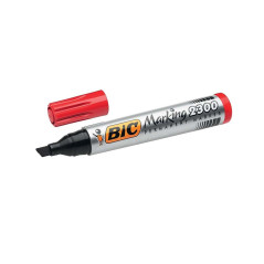 BIC-Marking-2300-Pennarello-Permanente-Colore-Rosso-Punta-Resistente-37-55-mm-Confezione-da-12-Marcatori