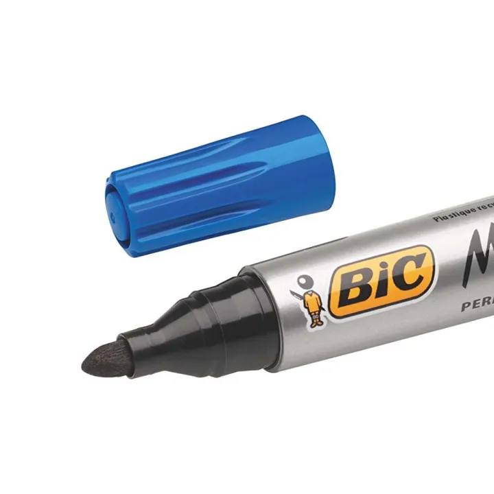 BIC-Marking-2000-Pennarelli-Indelebili-Colore-Blu-Punta-Tonda-17-mm-Confezione-da-12-Marcatori