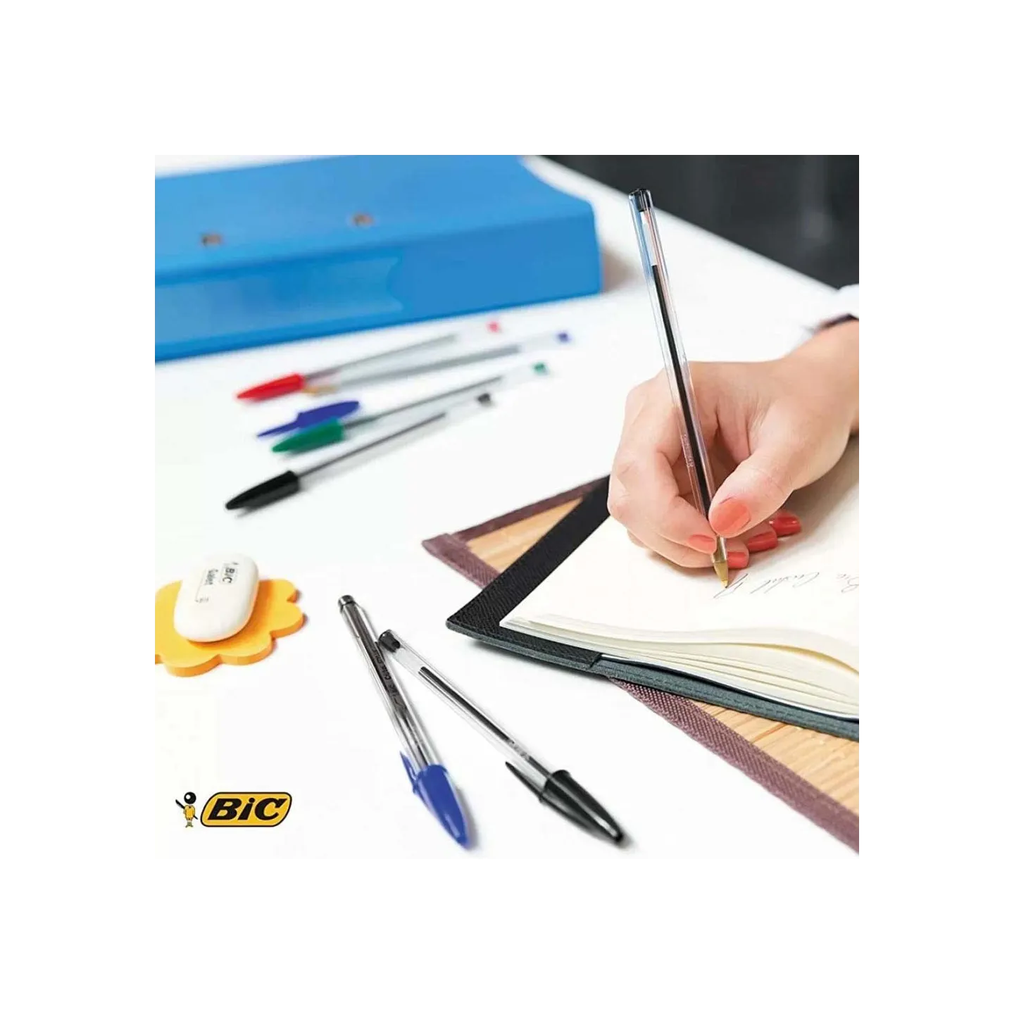 BIC-Penne-Verdi-a-Sfera-Cristal-Original-Punta-Media-1-mm-Confezione-da-50-Penne