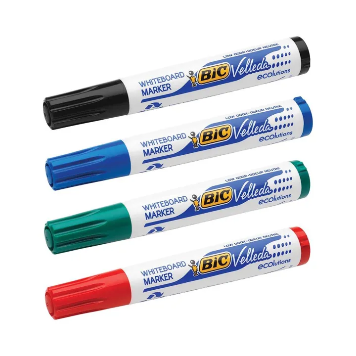 BiC-Velleda-4-pennarelli-Multicolore-per-lavagna-magnetica--punta-rotonda--tratto-1-4-mm