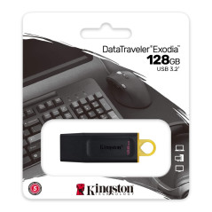 Chiavetta-USB-3.2-Pen-Drive-Kingstone-128GB-DataTraveler-Exodia-per-Archiviazione-Dati-Colore-Nero