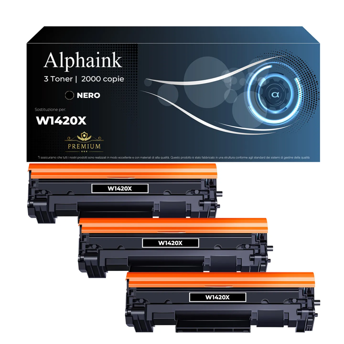 Toner compatibile per HP  W1420XNOCHIPT03 | Alphaink - Qualità e Risparmio