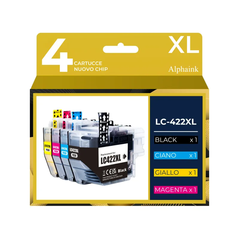 Acquista le Cartucce Kit 4 Brother LC-422XL di Alphaink