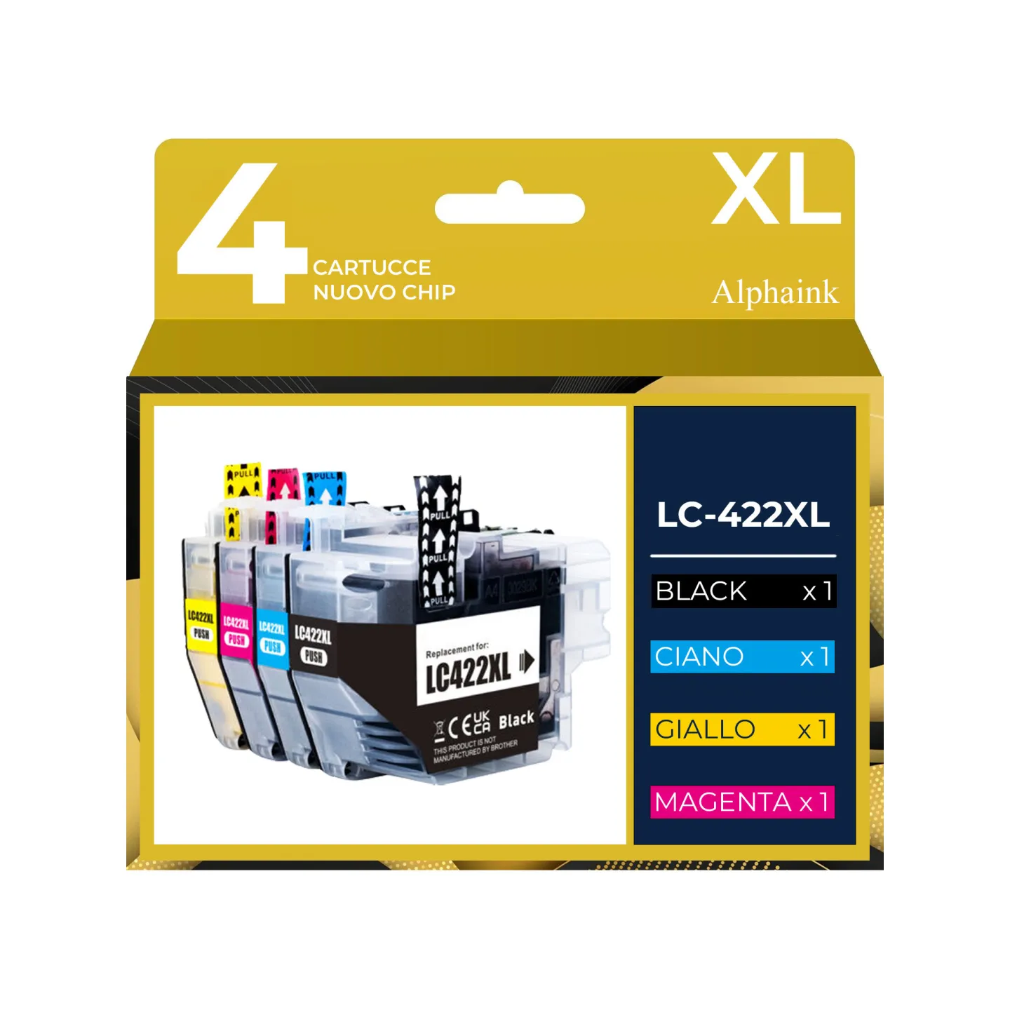 Acquista le Cartucce Kit 4 Brother LC-422XL  di Alphaink