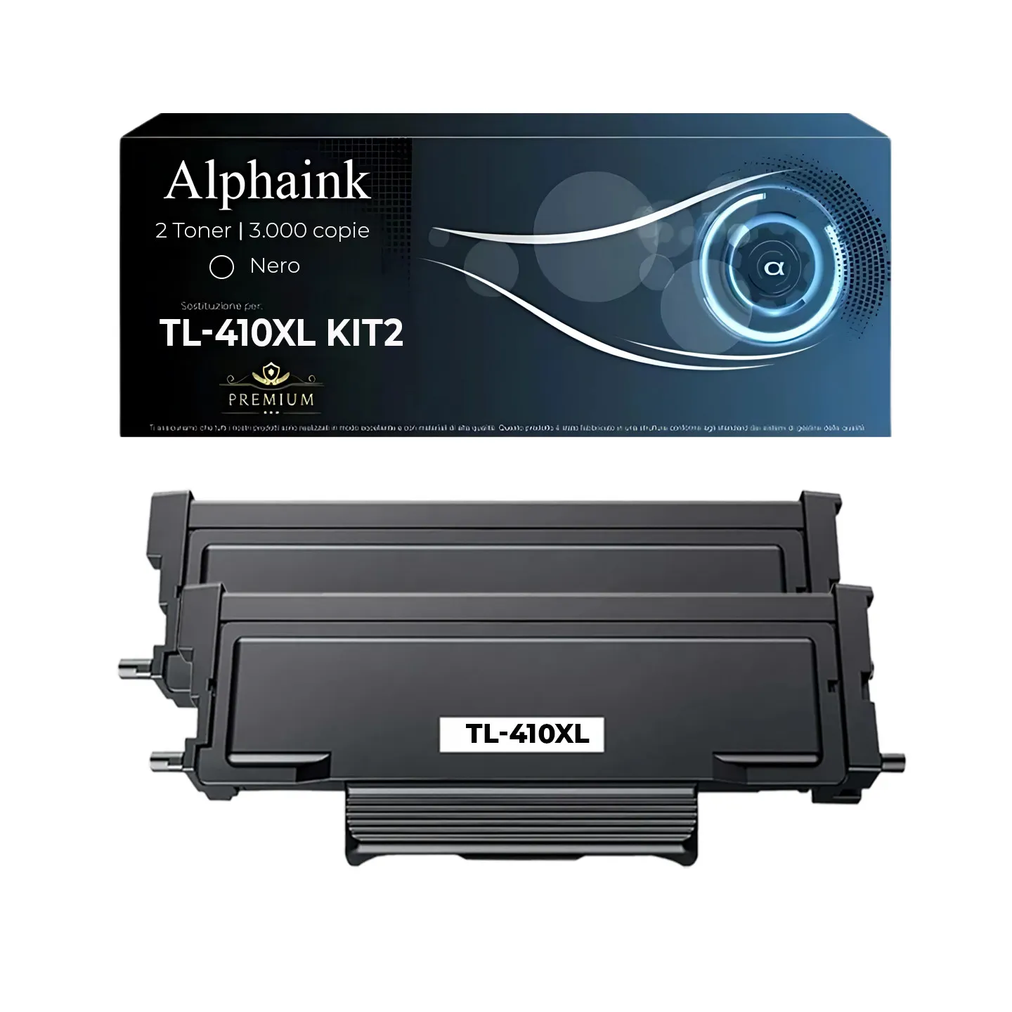 Kit 2 Toner TL-410XL Compatibili per Pantum Nero Alta Capacità | Alphaink