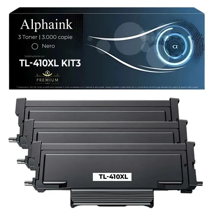 Kit 3 Toner TL-410XL Compatibili per Pantum Nero Alta Capacità | Alphaink