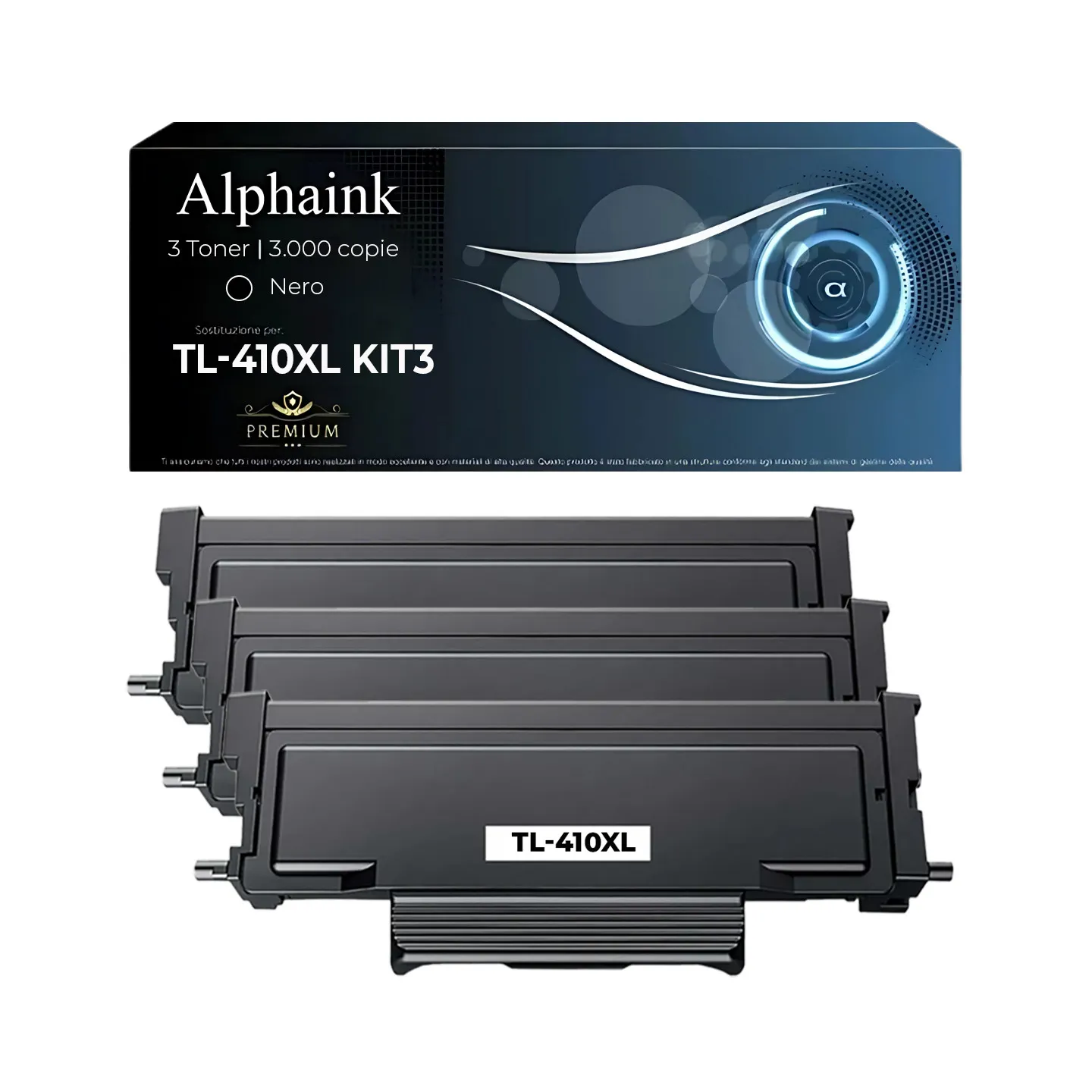 Kit 3 Toner TL-410XL Compatibili per Pantum Nero Alta Capacità | Alphaink