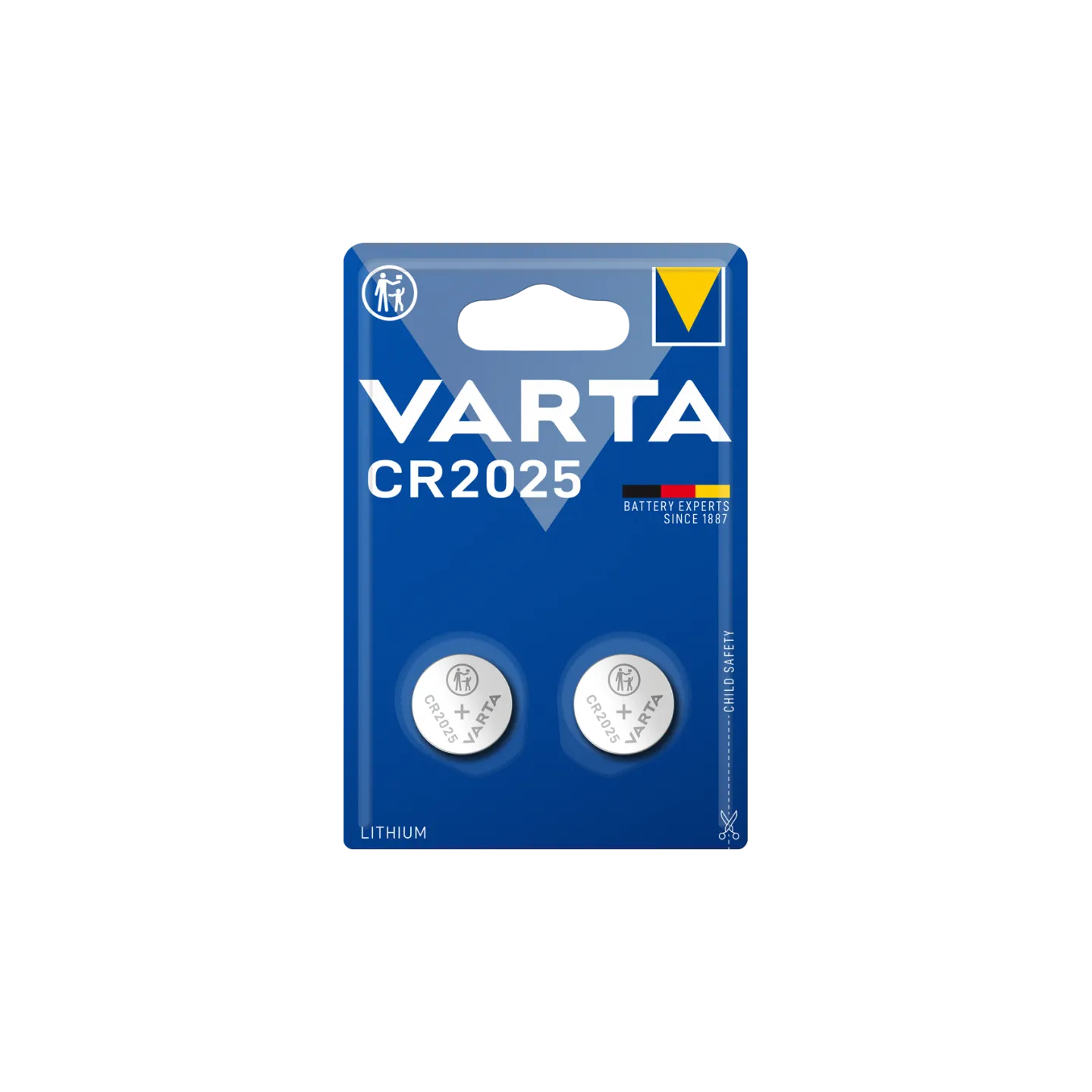 Batteria-VARTA-CR2025-confezione-2-pile-in-Litio-a-Bottone-Piatta-Specialistica-3-Volts-Diametro-20mm-Altezza-1,6mm