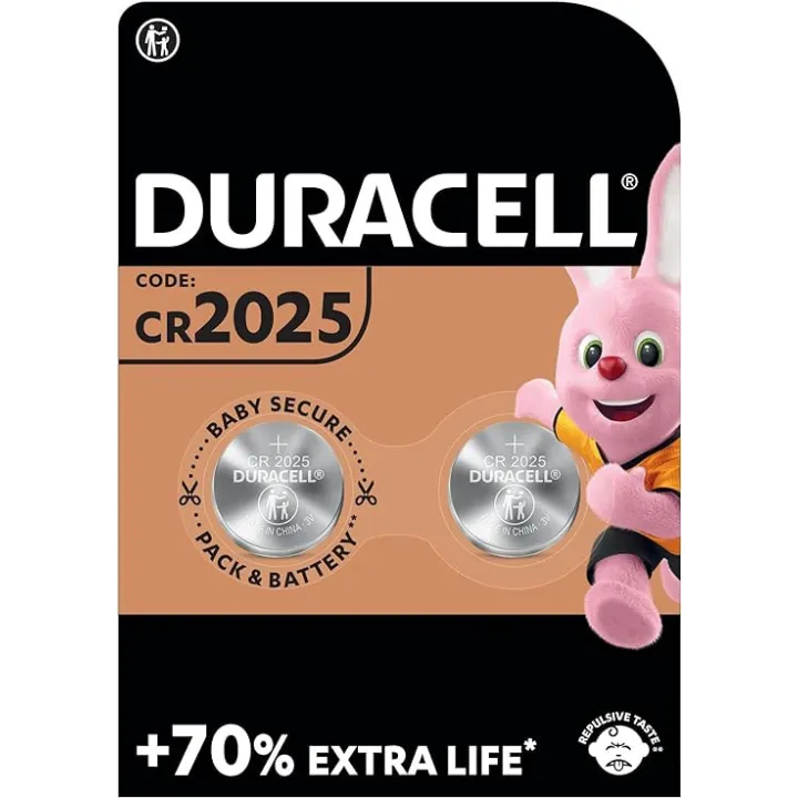 Batterie-Duracell-Alkaline-CR2025-3V-2-Pezzi