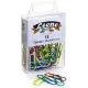 50 Fermagli Colorati Metallizzati Leone Dell'Era N. 4 - mm. 32 - Scatola appendibile - Made in Italy