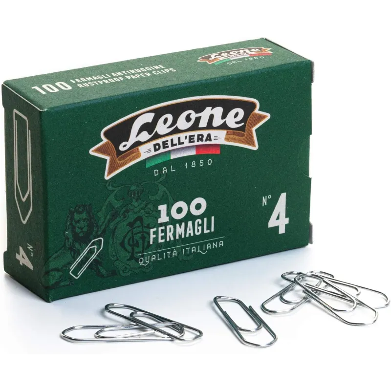 Leone dell'Era Fermagli Zincati da 32 mm, Confezione da 100 Pezzi