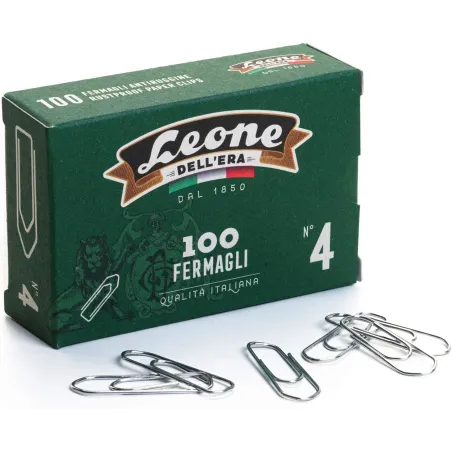 Leone dell'Era Fermagli Zincati da 32 mm, Confezione da 100 Pezzi