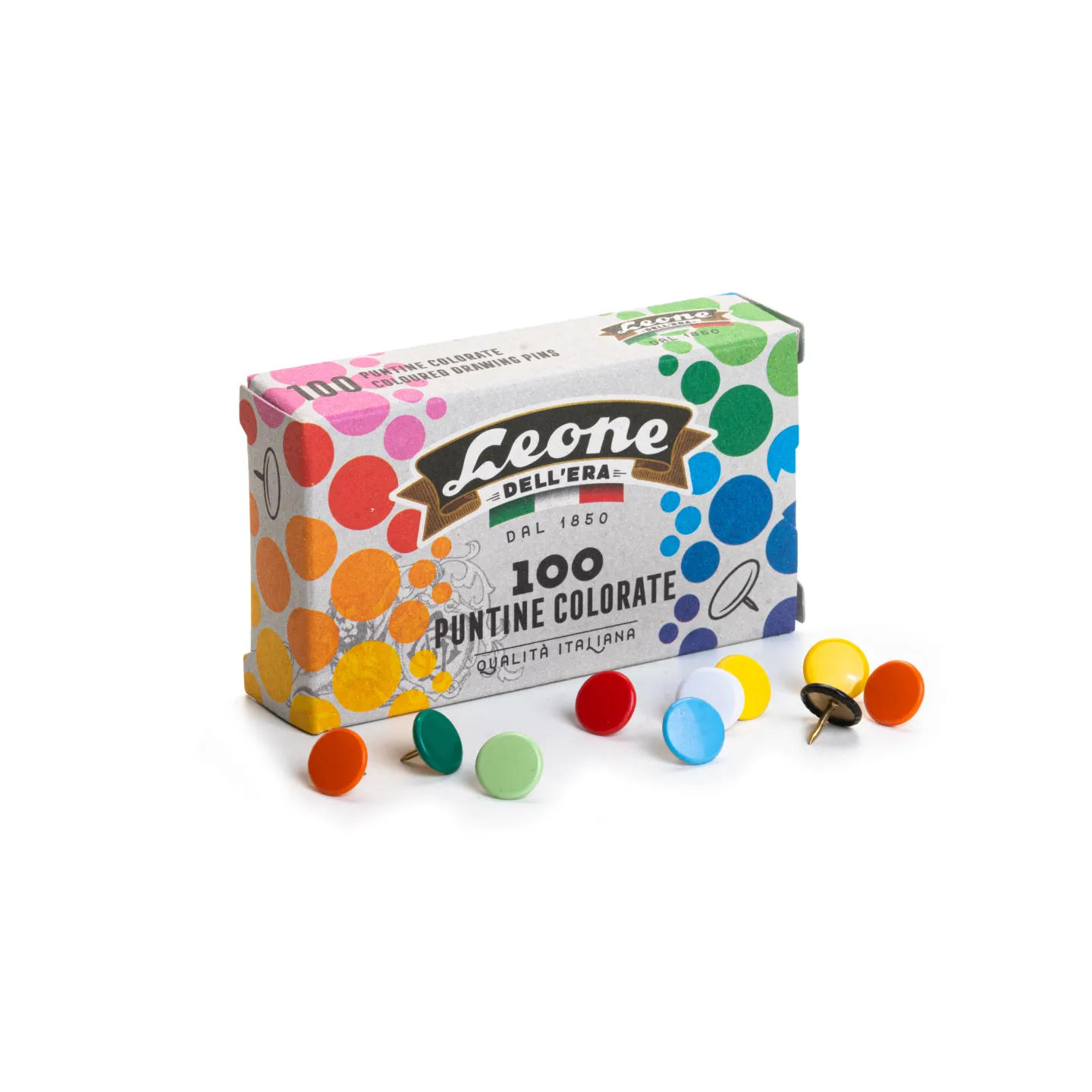 100 Puntine Colorate Miste Leone Dell'Era -  Made in Italy