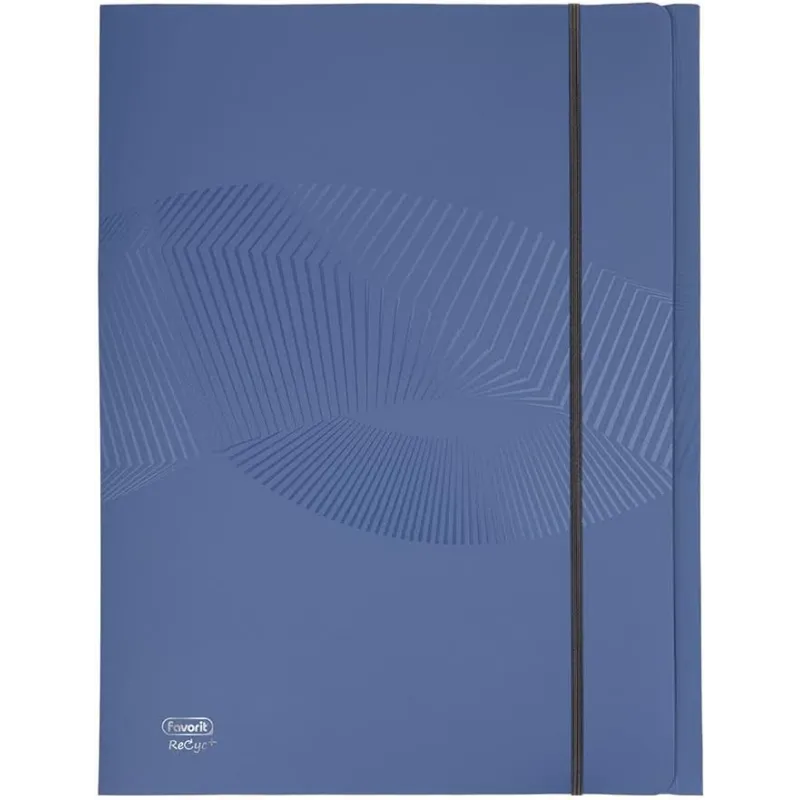 Favorit Cartella 3 Lembi con Elastico Osmose, 24 x 33 Cm, Dorso 0-1 Cm, Polipropilene Opaco Riciclato, Certificazione Blu Angel,