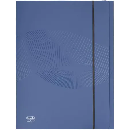 Favorit Cartella 3 Lembi con Elastico Osmose, 24 x 33 Cm, Dorso 0-1 Cm, Polipropilene Opaco Riciclato, Certificazione Blu Angel,