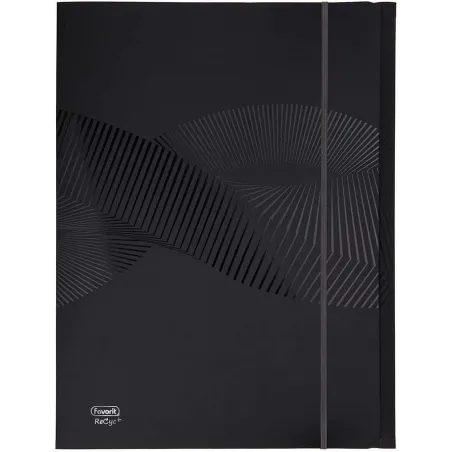 Favorit Cartella 3 Lembi con Elastico Osmose, 24 x 33 Cm, Dorso 0-1 Cm, Polipropilene Opaco Riciclato, Certificazione Blu Angel,