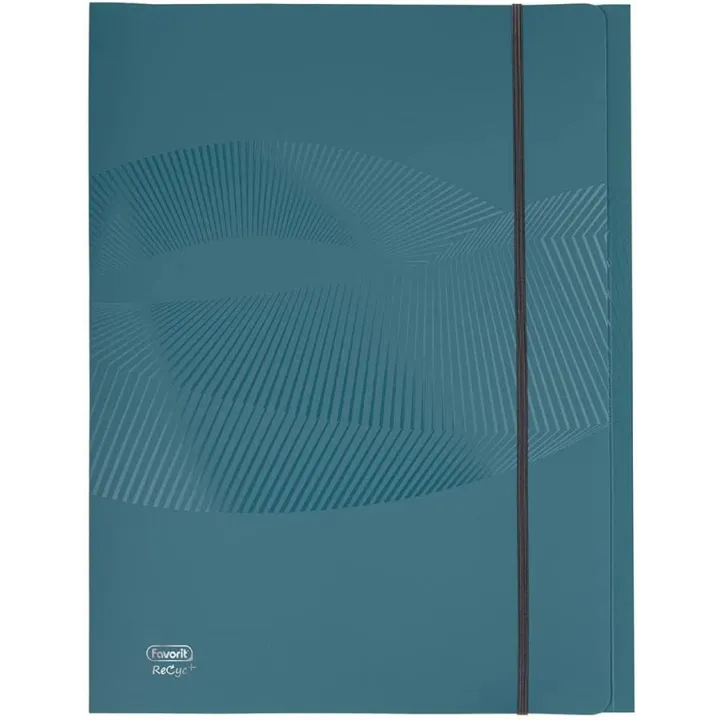 Favorit Cartella 3 Lembi con Elastico Osmose, 24 x 33 Cm, Dorso 0-1 Cm, Polipropilene Opaco Riciclato, Certificazione Blu Angel,