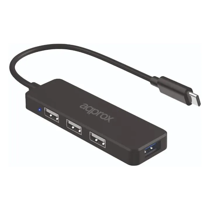 Hub USB-C - 3x USB 2.0 e 1x USB 3.0 - Velocità fino a 5 Gbit/s