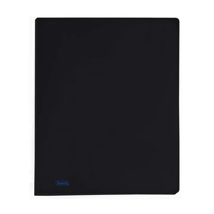 Portalistino-Favorit-Formato-A4-40-Buste-Trasparenti-Finitura-in-Buccia-d'Arancia-Colore-Nero